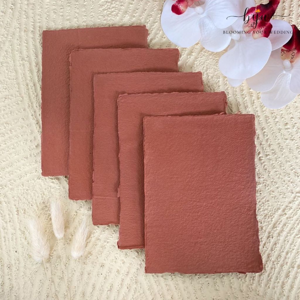 

Teracota Terracotta - Kertas Daur Ulang Handmade Calligraphy Paper Wedding Paper Kertas kaligrafi