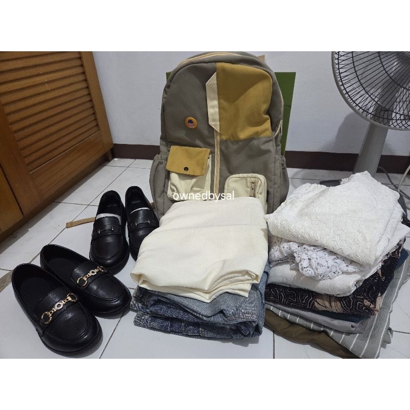 Backpack Zakwoow Loafers Sepatu Dianable Laviola Preloved Like New