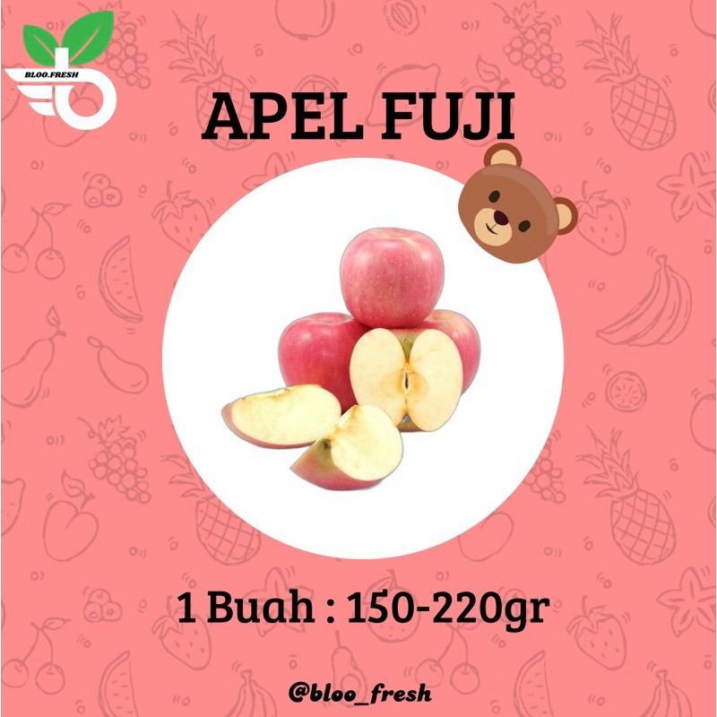 

Buah Apel Fuji (Harga Per Buah) - Bloo Fresh - Apel fuji (1 Buah/150-220gr)