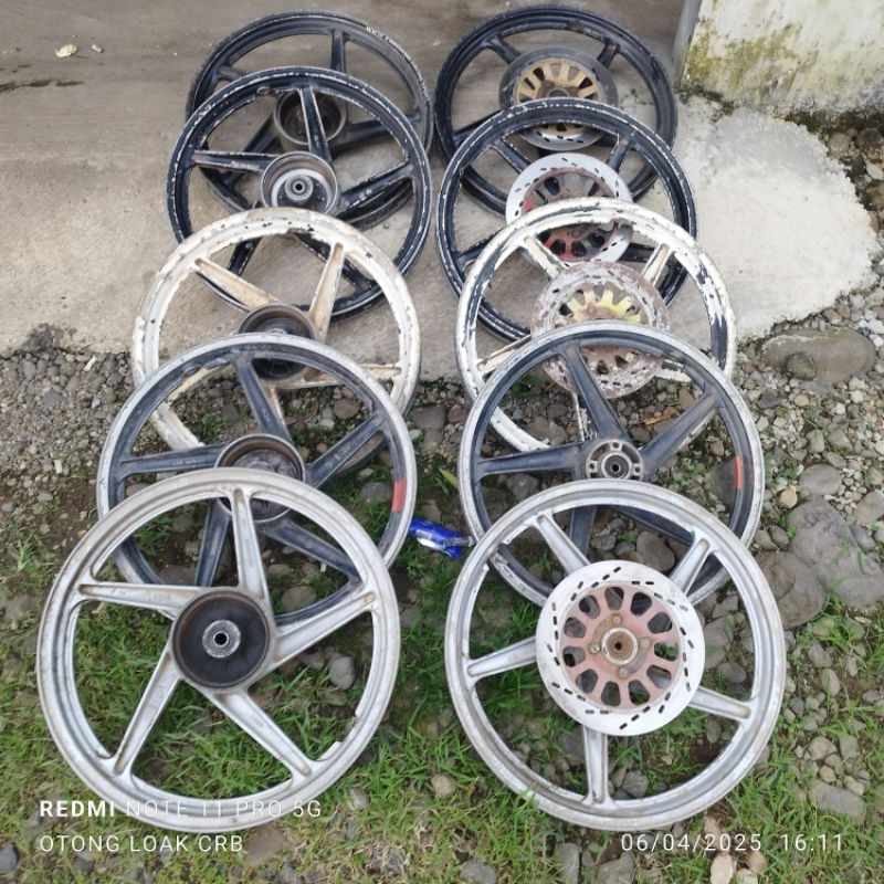 Velg Racing 1 set Original SUZUKI Smash PNP Shogun Tornado Satria lumba tromol & Semua bebek suzuki