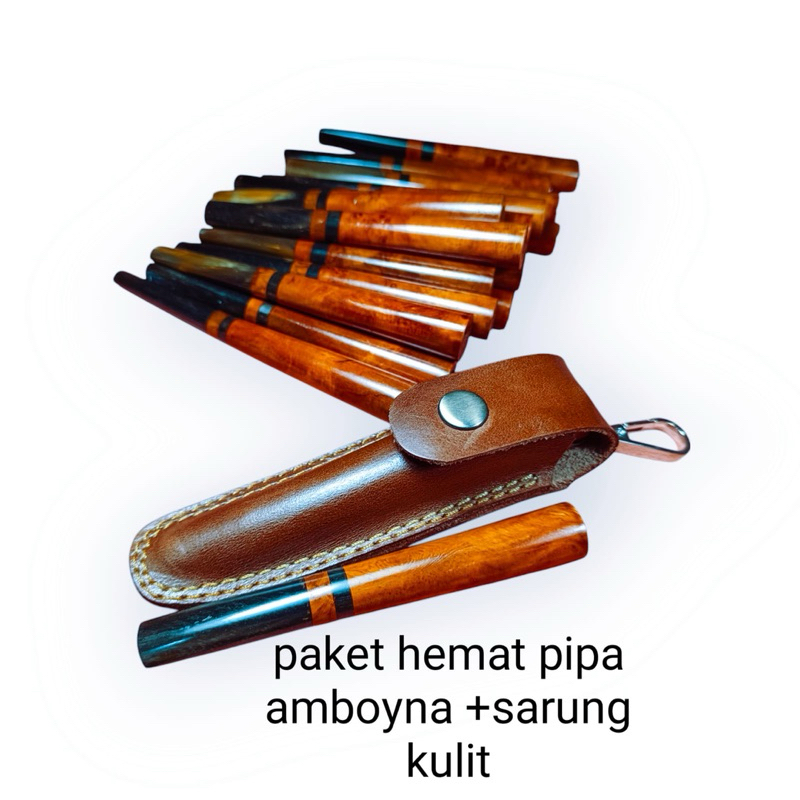 pipa kayu amboyna dan sarung qulet