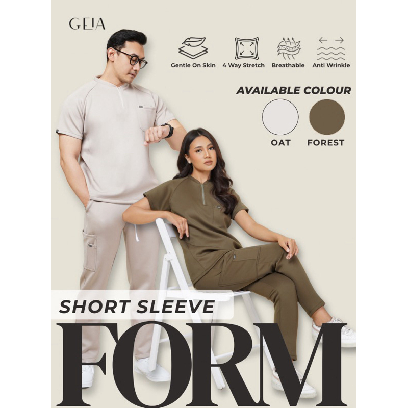 SCRUB [FORM] GEIA Scrub Dokter | Scrubs Dokter | Baju Dokter | Baju Oka | Baju OK | Baju Perawat | S