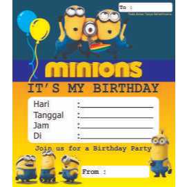 CETAK KARTU UNDANGAN ULANG TAHUN ANAK / UNDANGAN ULANG TAHUN ANAK KARAKTER