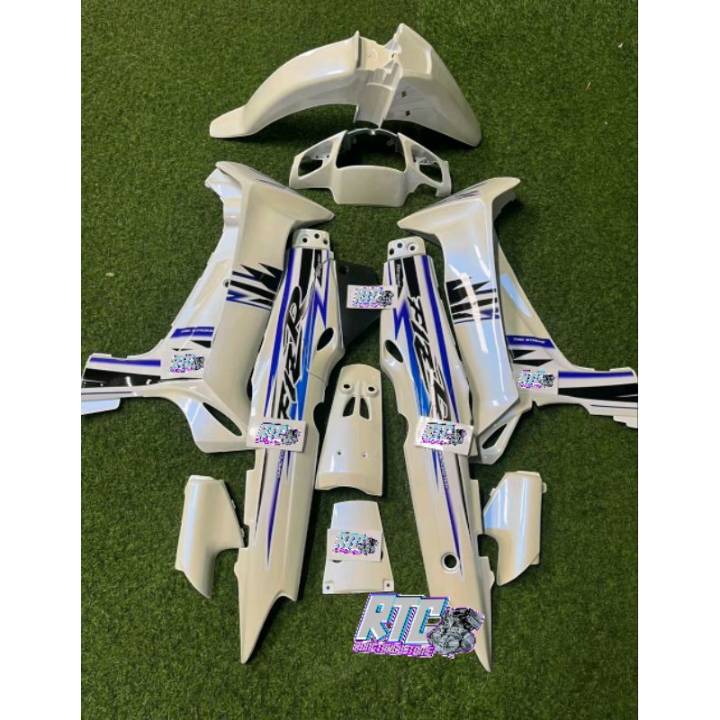 full set body halus fiz r f1zr putih lembayung biru cover bodi fiz r f1zr putih lembayung biru