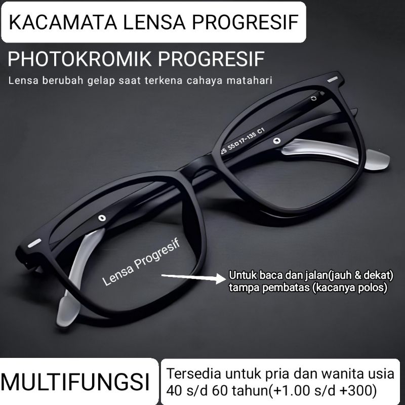 lensa Progresif baca Kacamata lensa Progresif baca dan jalan model sporty kaca Photocromic untuk lak