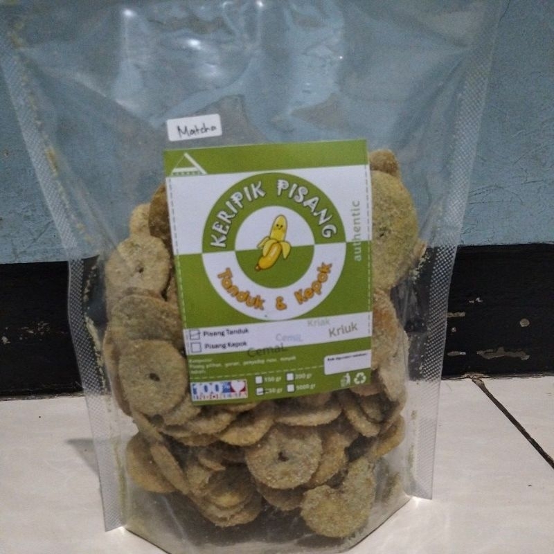 

Keripik pisang tanduk rasa Matcha 250 gr