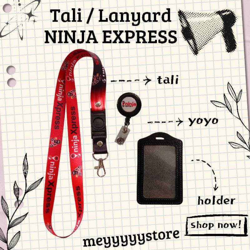 

READYYY Tali Gantungan ID CARD NINJA EXP Hitam Merah / Lanyard NINJA EXP [STOCK MELIMPAH] Termurahhh Harga Grosir!