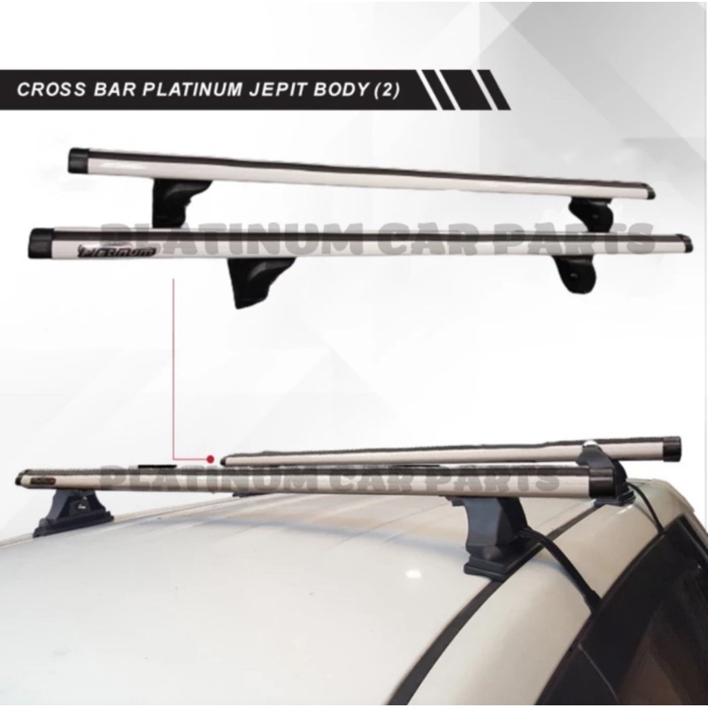 Cross bar Jepit Body Platinum Ori