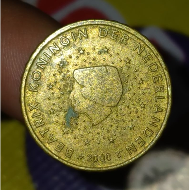 Koin Kuno Belanda Euro 10 Cent (tahun acak) 1,9 cm
