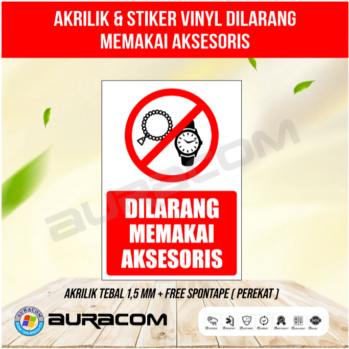 

AKRILIK & STIKER VINYL DILARANG MEREKAM / NO RECORDING (E50)