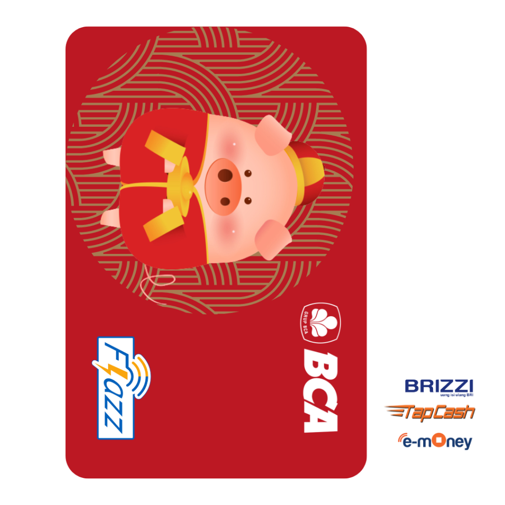 Emoney Embossed Nama custom eToll Flazz BCA