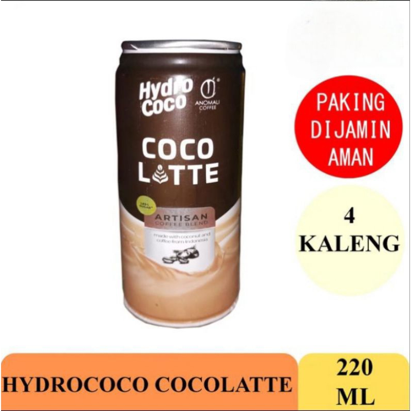 

HydroCoco Coffelatte Anomali Kopi 220ml Kaleng 1pack isi 4 pcs