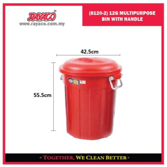 [8120-2 Ember Besar Tugas Berat dengan Penutup| Ember Industri Berkualitas | Baldi Besar| Tong Besar