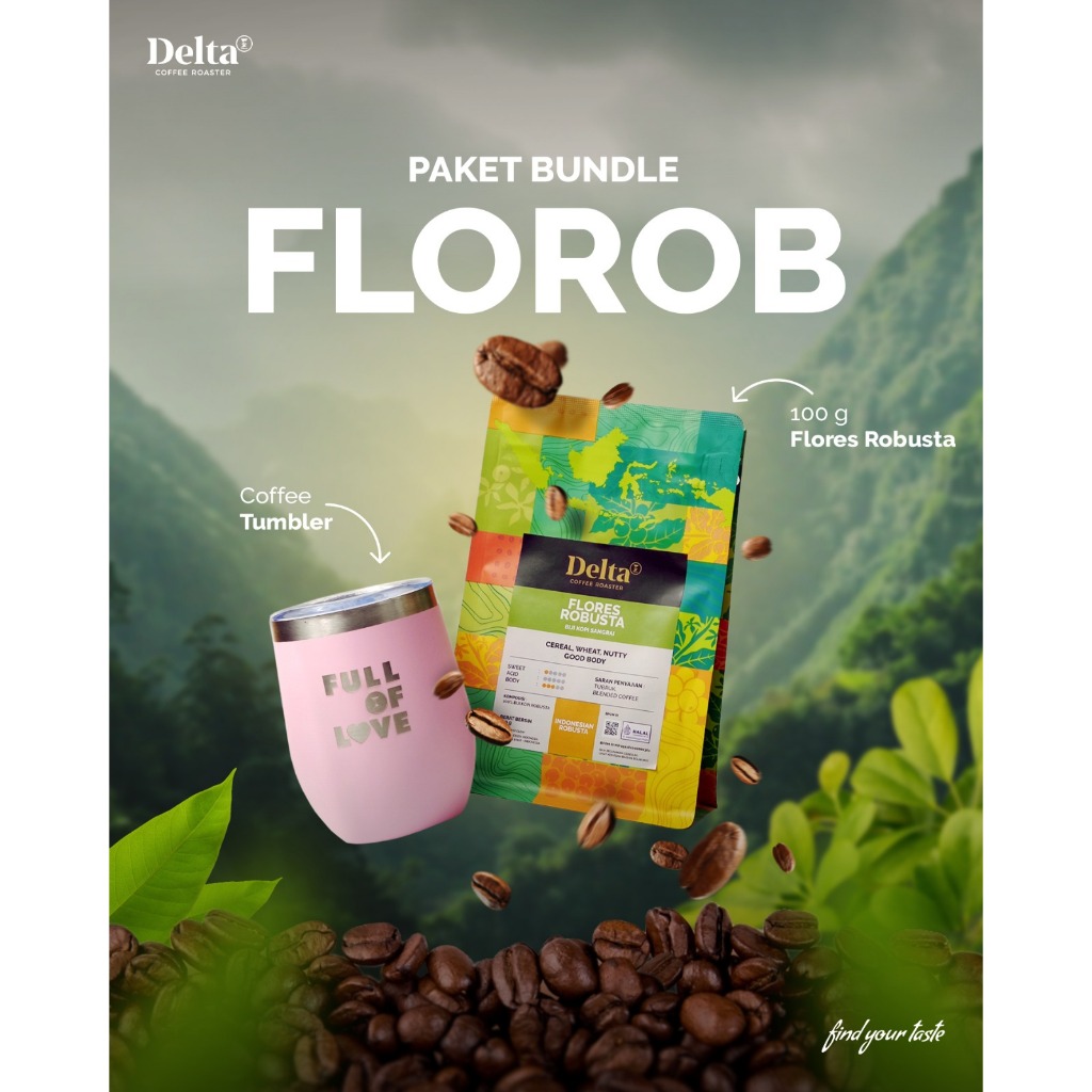 

Bundle Tumbler dan Kopi Nusantara (Java Robusta, Flores Robusta)
