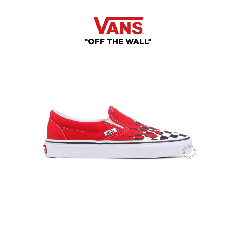 Vans Slip On Checkerboard Flame Red
