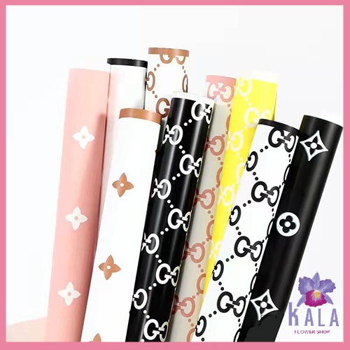 

Kertas buket bunga motif pita cellophane flower wrapping paper KB6118