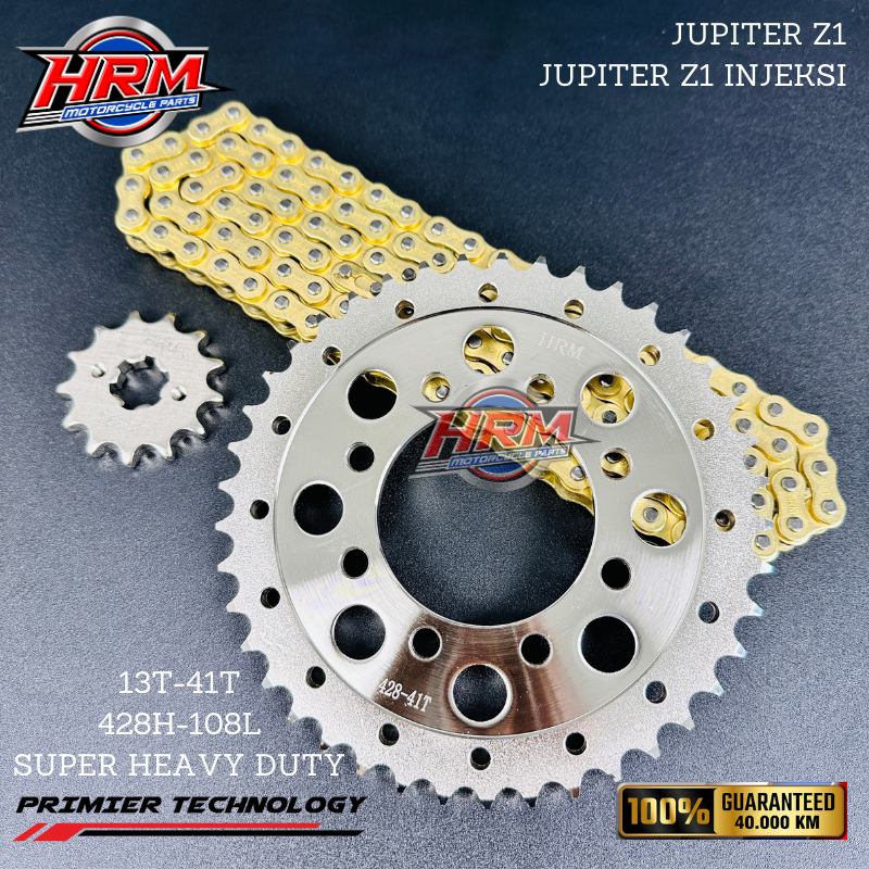 GEAR SET GIR SET RACING JUPITER Z1 JUPITER Z1 INJEKSI 41T SILVER GOLD
