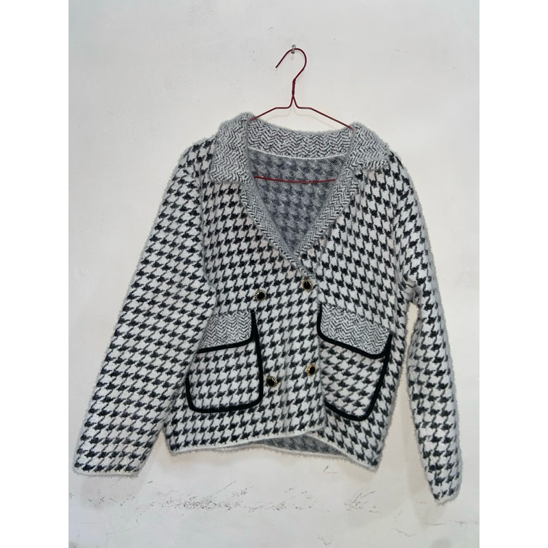 Elegan jacket rajut wanita outer kardigan blazer rajut korean style premium