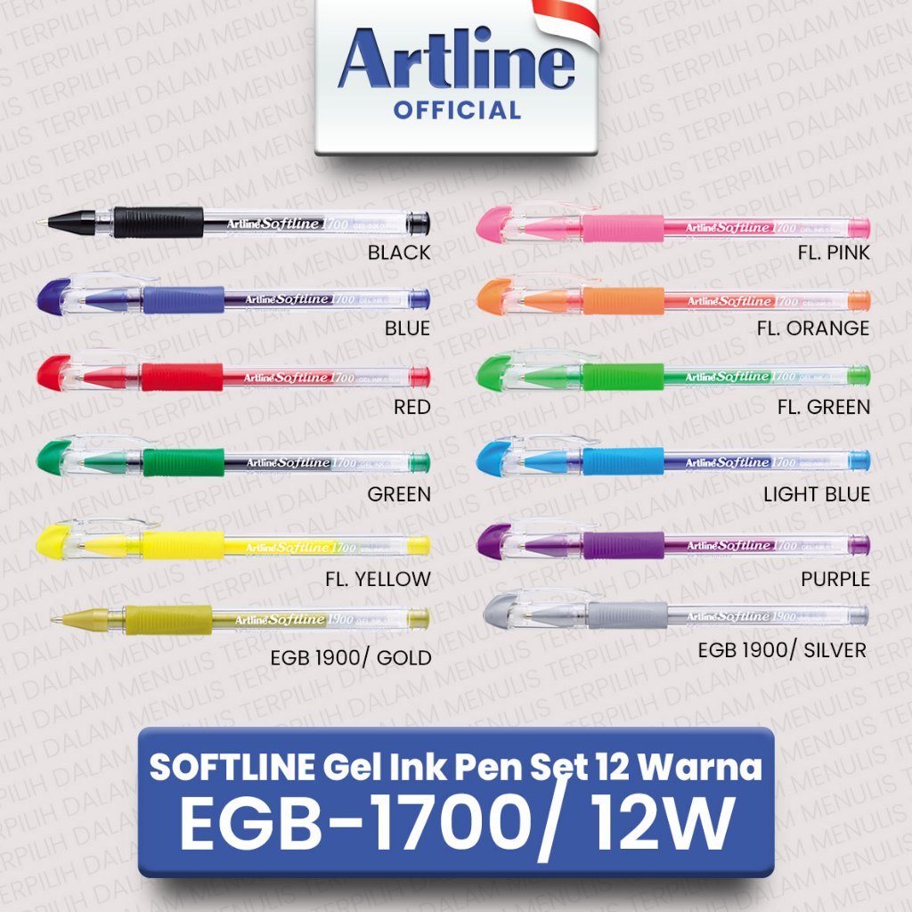 

ARTLINE Ballpoint Pen Softline Pulpen Warna Gel 0.7 mm Warna EGB-1700