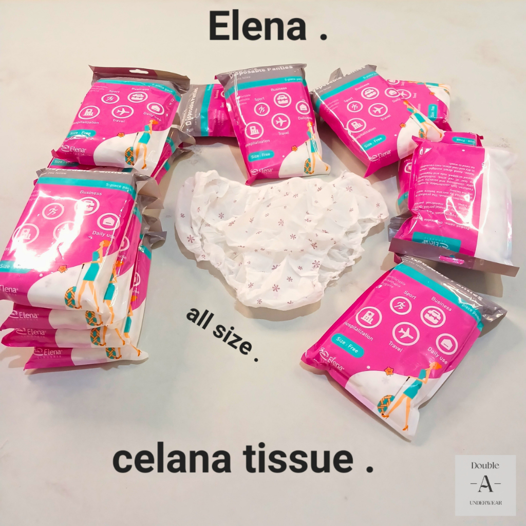 Elena Underwear Accessories Disposable Panty CD Kertas 5 Pcs - Freesize - Pakaian Dalam CD Wanita