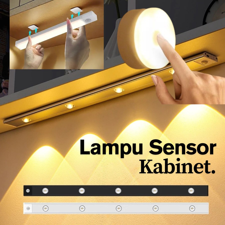 Lampu LED Sensor Otomatis Lampu Kamar Lampu Belajar Lampu Tempel Lampu Gerak Lemari Kamar Lampu Dind