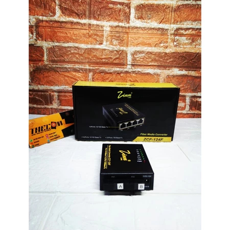 Media Converter Zimmlink ZCF-124F 2 FO 4 LAN