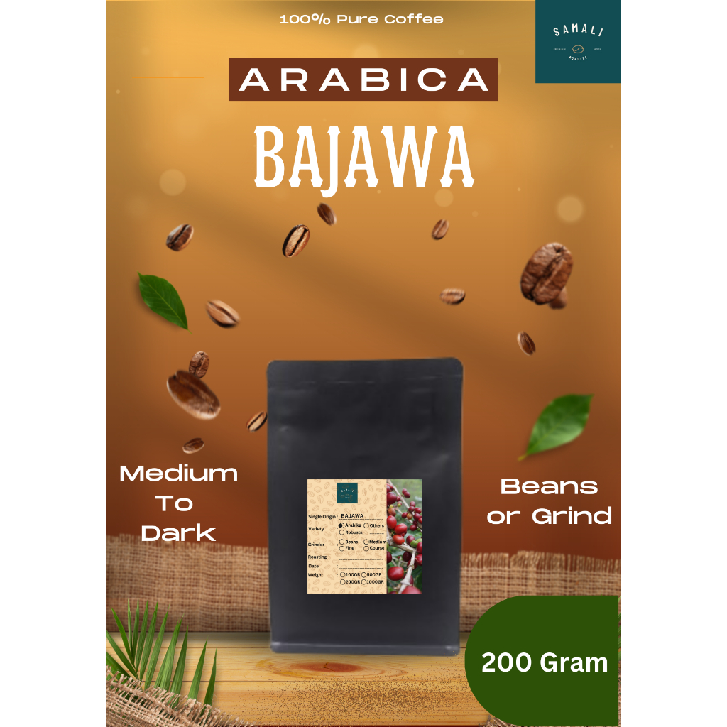 

Kopi Arabika Bajawa 100% Pure Biji Kopi - 200 Gram