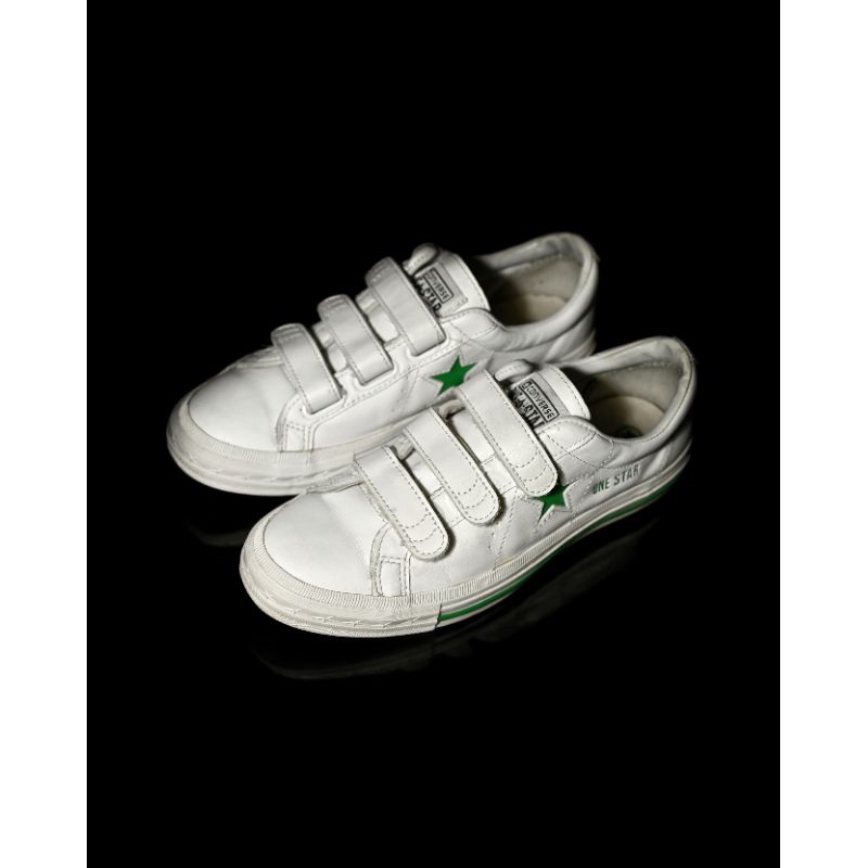 Converse One Star 3V White Green Leather size 41 (Original Used)