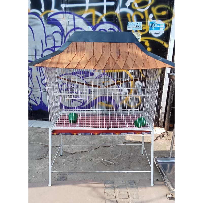 SANGKAR BURUNG BEO,KAKATUA,NURI,BESI ATAP SIRAP MODEL SEKAT