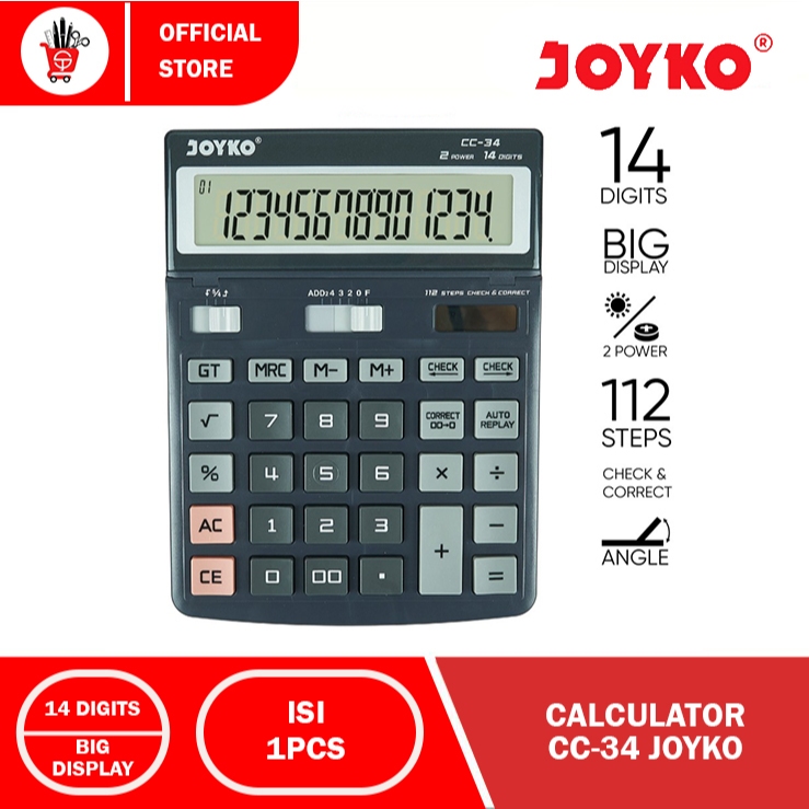 

Calculator | Kalkulator 14 Digit Joyko CC-34 (1PCS)