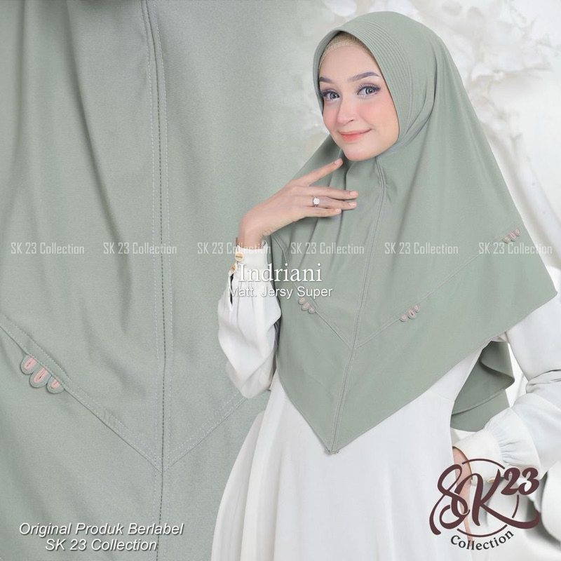 SK INDRIYANI // HIJAB BERGO KHIMAR INDRIANI BY SK 23 COLLECTION