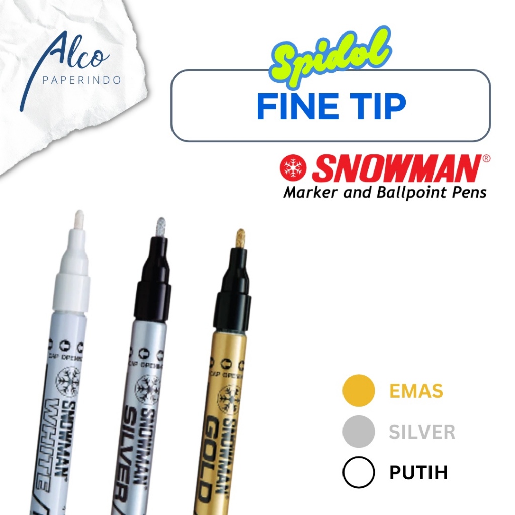 

Spidol Putih/Emas/Silver Snowman Fine Tip