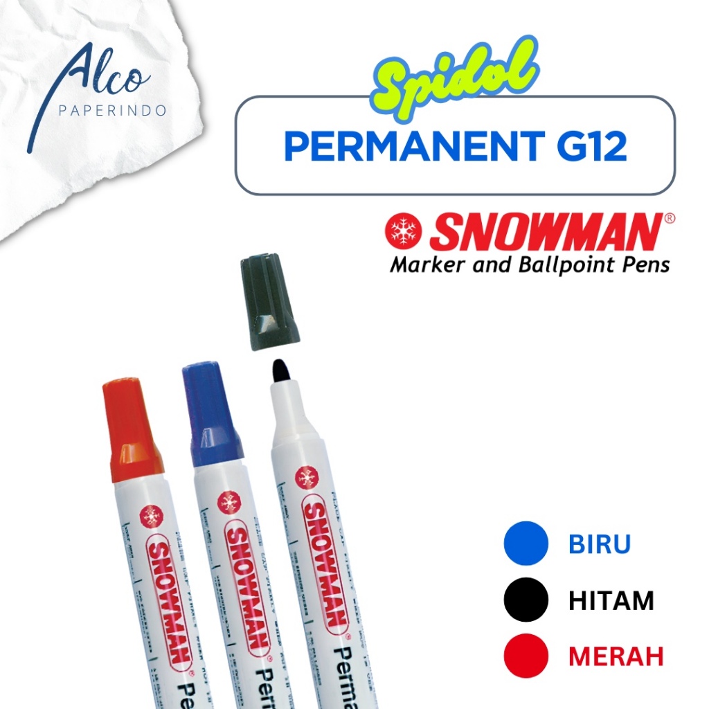 

Spidol Snowman Permanent G12