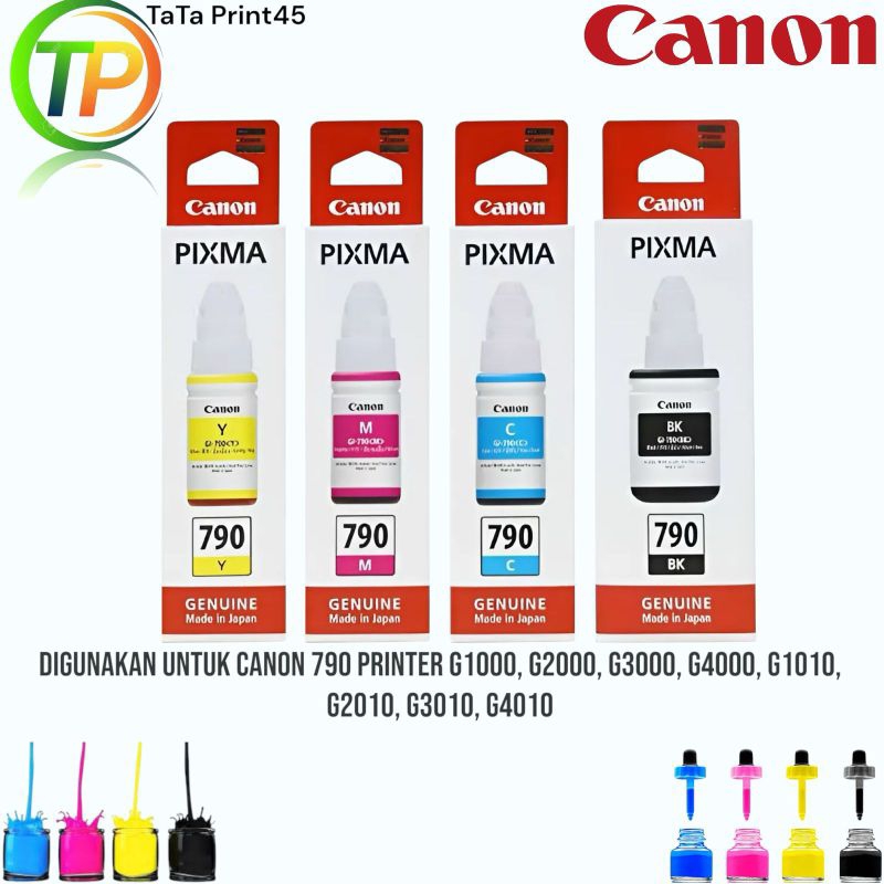 1SET TINTA CANON 790 GI790 ORIGINAL PRINTERG1010G2010G3010