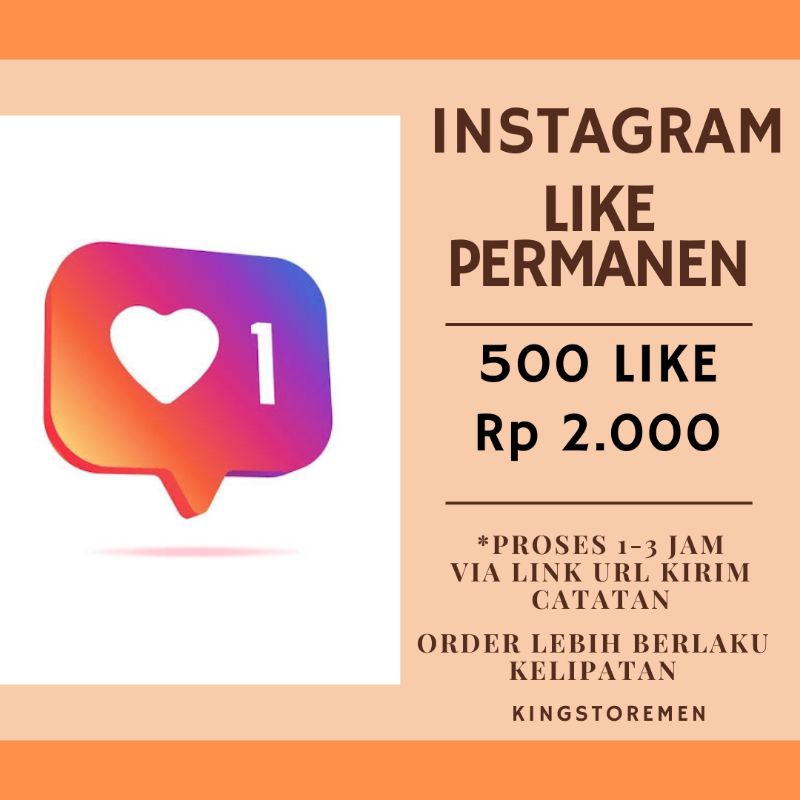LIKE INSTAGRAM LIKE IG PERMANENT TERMURAH