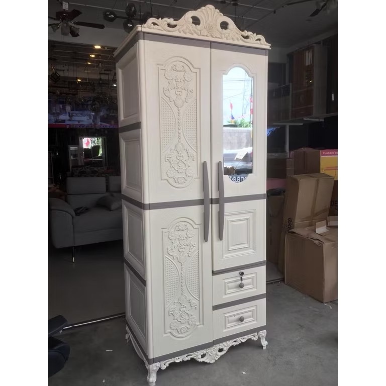 FURNIQ.ID - LEMARI OLYMPLUST 2PT - LEMARI PLASTIK 2PINTU - LEMARI PLASTIK - LEMARI 2 PINTU