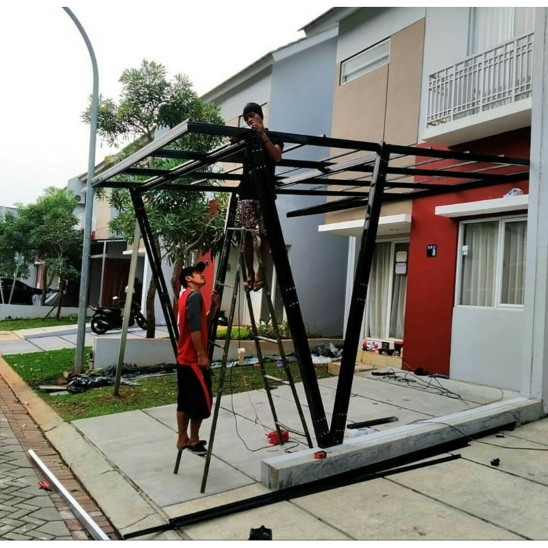 kanopi baja ringan tiang V