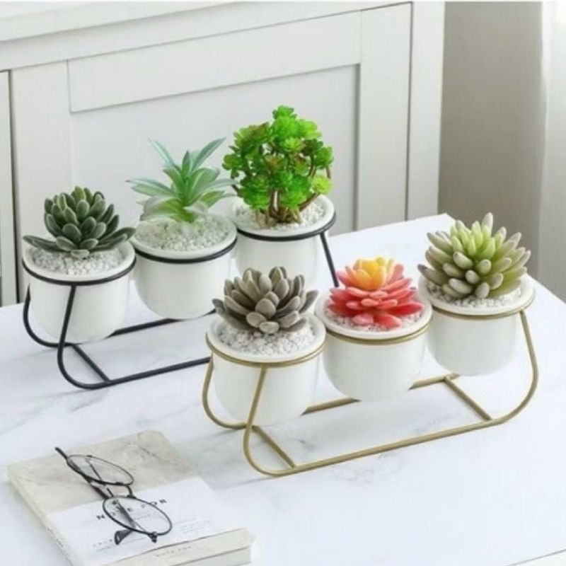 Pot Bunga Mini/ Pot Kecil/ Pot Kaktus , Pot meja/ pot hiasan meja / Standing pot bunga minimalis mod