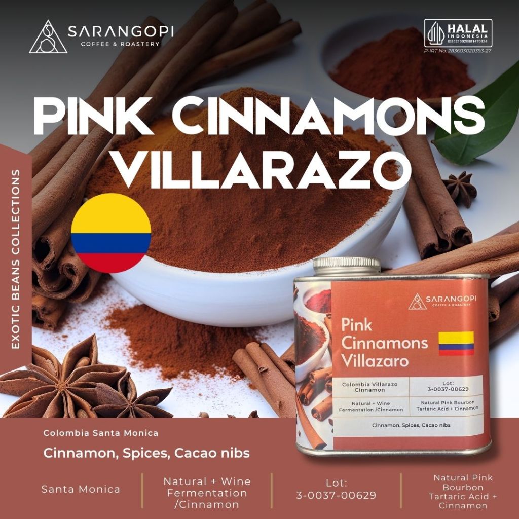 

Pink Cinnamon Villarazo - Sarangopi Roastery Speciality Exotic Beans - Coffee Tin
