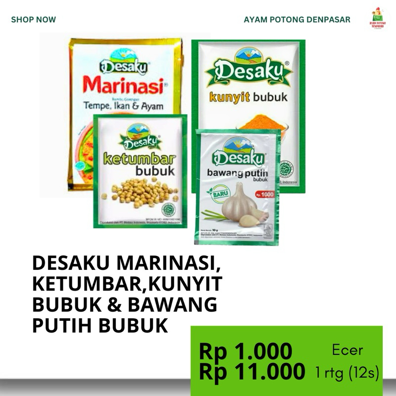 

DESAKU BAWANG PUTIH BUBUK 1 RENTENG ISI 12