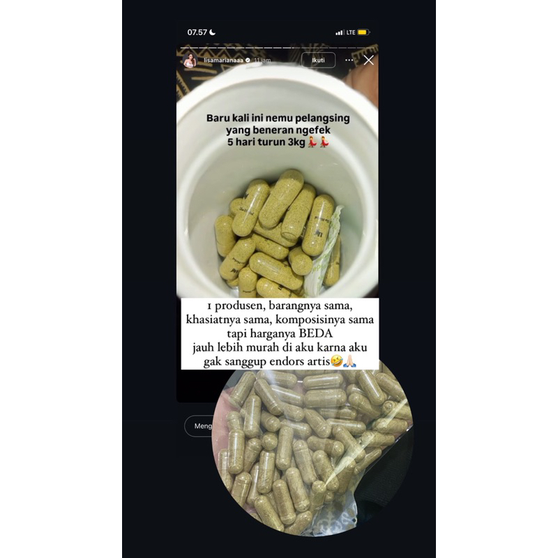 

Teh detox versi kapsul isi 5 bj repack