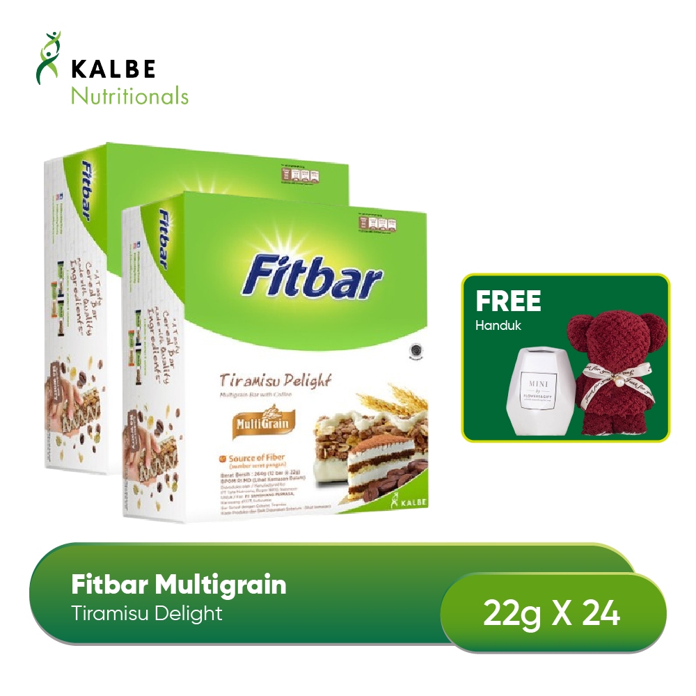

Fitbar Tiramisu Delight 12x20gr Multigrain (2pcs) Free Handuk