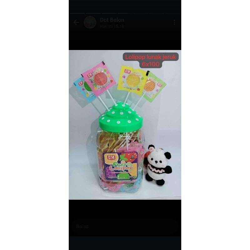 

fruit lunak lolipop Dsm 100 pcs