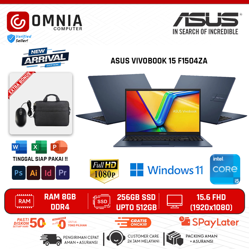 Laptop Asus Vivobook 15 F1504ZA Intel Core i5 1235U Ram 16GB 1TB SSD 15.6 Inch Fhd Wndows 11