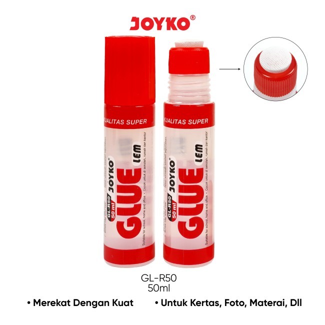 

Lem Cair Joyko GL-R50 ( Garansi Aman ) 50ml / Paper Glue Joyko / Lem Kertas Cair Bening