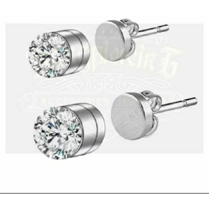 1pcs Anting Magnet Permata Pria  seperti Tindik Asli Anting Magnet Pria Anting Pria Korea/anting mag