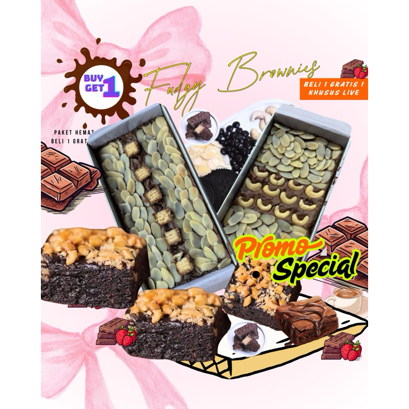 

PREMIUM BAKED FUDGY BROWNIES SIZE 20X10