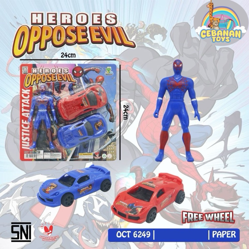 Robot spiderman || mobil robot spiderman || robot spiderman mobil isi 2 || heroes oppose evil