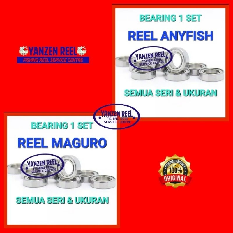 1 SET BEARING / LAKER REEL ANYFISH - MAGURO (SEMUA SERI DAN UKURAN) - SPAREPART REEL PANCING MEREK A