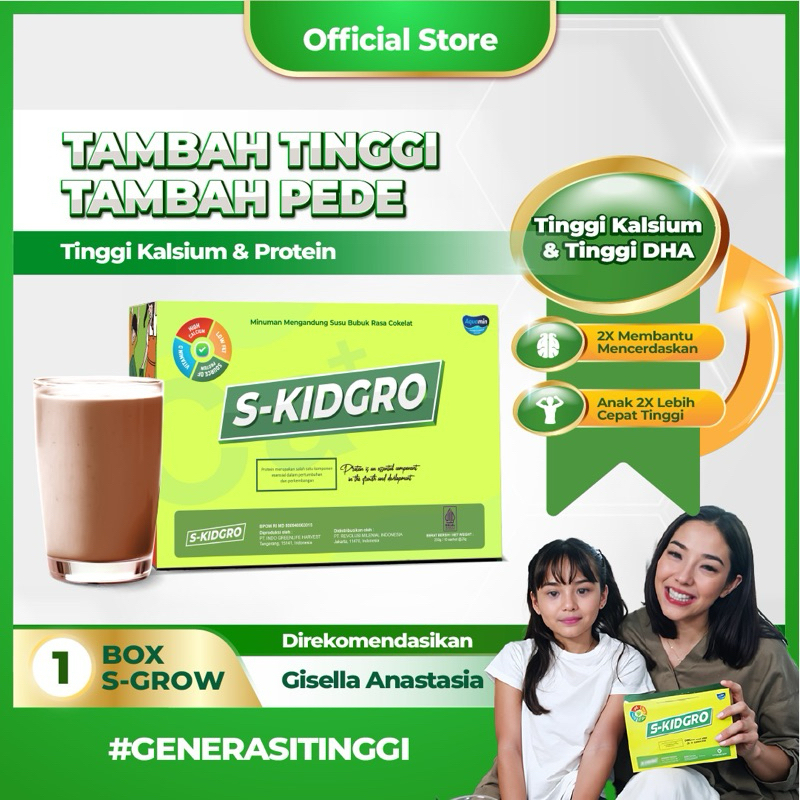 SKIDGRO Peninggi Badan Anak Terbaik - 1 BOX SKIDGRO
